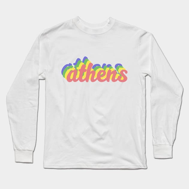 Athens, GA Long Sleeve T-Shirt by doodlesbydani